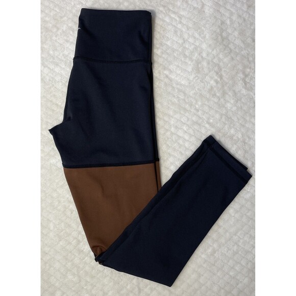 Zyia Active Moto Cropped Leggings Black/Brown size 2 - Picture 1 of 6